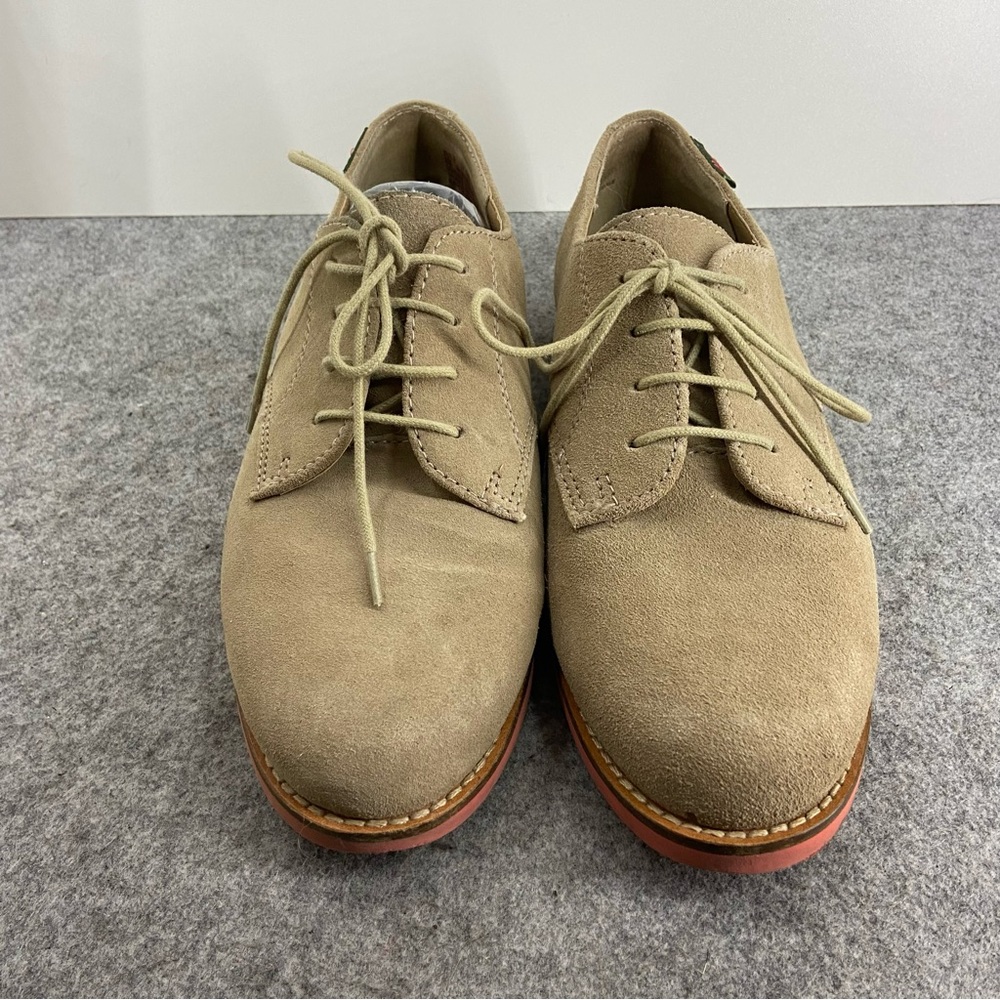 Bass Women’s Oxford Tan Beige Suede Lace Up Shoes Size 8M - Picture 2 of 8